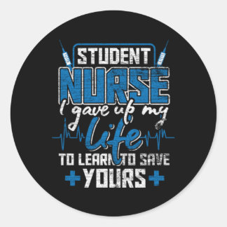 Student Nurse Stethoscope Medicine Runder Aufkleber