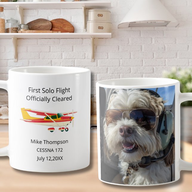 Student Pilot First Solo Cessna Photo Personalized Kaffeetasse (Von Creator hochgeladen)