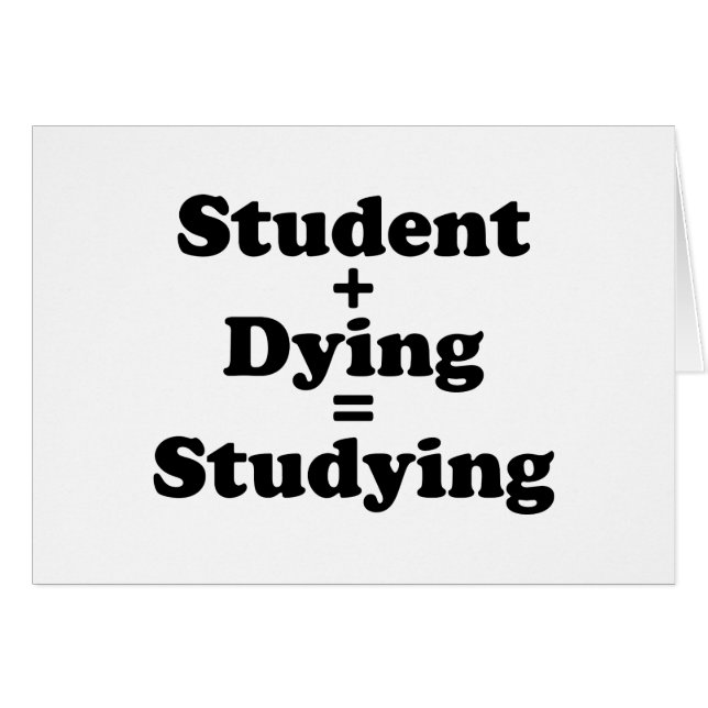 Student plus Sterben gleich studieren (Vorderseite (Horizontal))