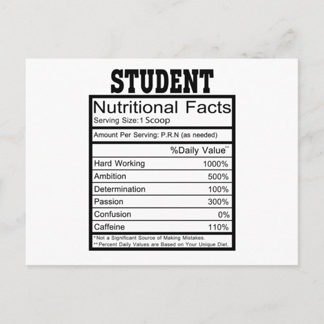 Student Postkarte (Vorderseite)