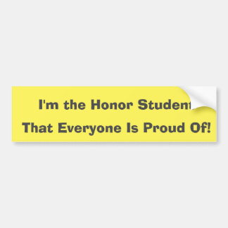Student Proud Parent Honor Student Bumper Sticker Autoaufkleber