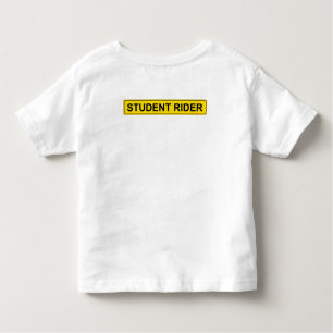 "Student Rider" warnend Sign Funny Reiter Kleinkind T-shirt