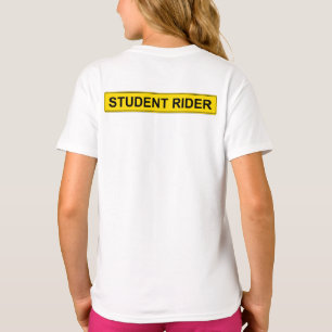 "Student Rider" warnend Sign Funny Reiter T-Shirt
