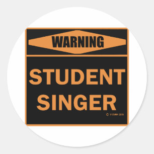 Student Singer Runder Aufkleber