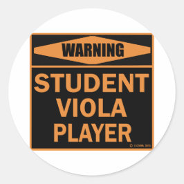 Student Viola Player Runder Aufkleber