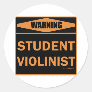 Student Violinist Runder Aufkleber