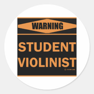 Student Violinist Runder Aufkleber