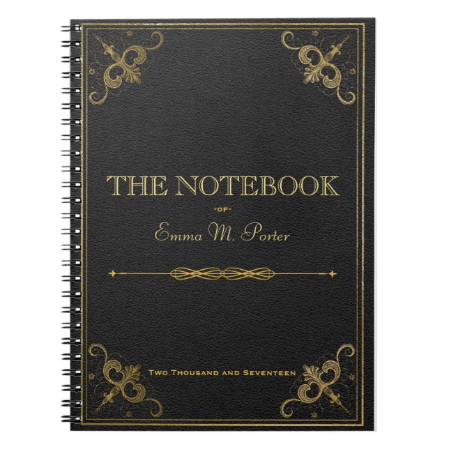 Studenten-ledernes Buch-Schulnotizbuch Notizblock (Vorderseite)