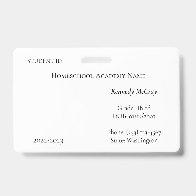 Studentenausweis Abzeichen Ausweis (Vorderseite)