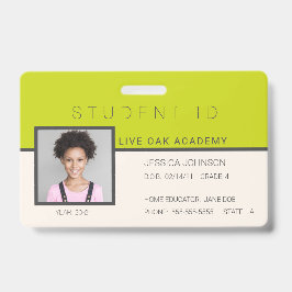 Studentenausweis Abzeichen | Doodles Green Ausweis