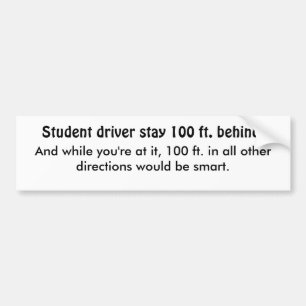 Studentenfahrer…. Autoaufkleber
