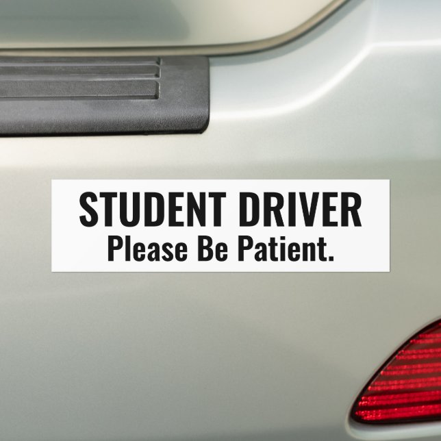 Studentenfahrer: Bitte geduldig sein Autoaufkleber (Auf Auto)