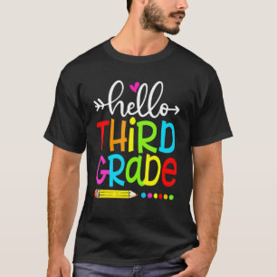 Studentenlehrer Hallo Dritte Klasse zurück zur Sch T-Shirt
