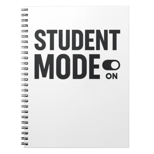 Studentenmodus aktiviert – Lernmotivation Notizblock (Vorderseite)