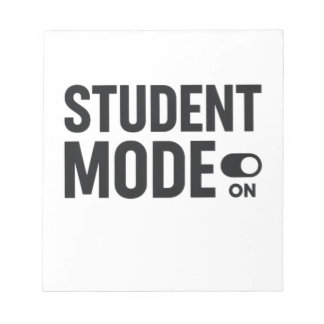 Studentenmodus aktiviert – Lustige Lernmotivation Notizblock