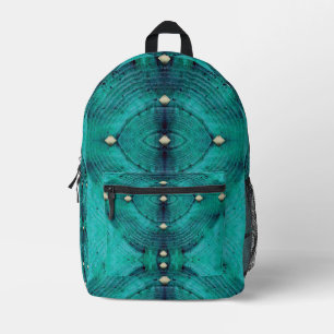 Studentenmuster im Aqua-Blues-Rucksack Bedruckter Rucksack