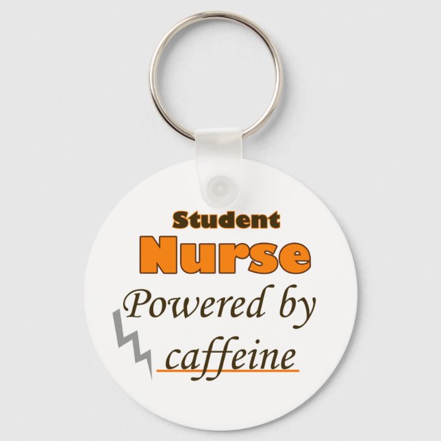 Studentennahrung mit Koffein Schlüsselanhänger (Vorderseite)