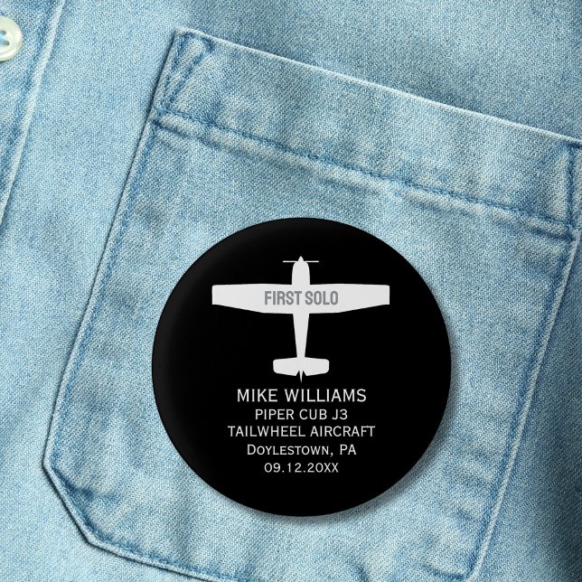 Studentenpilot First Solo Aviation Custom Button (Von Creator hochgeladen)