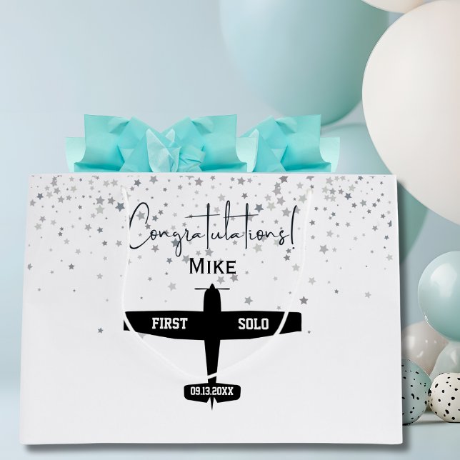 Studentenpilot First Solo Aviation Custom Große Geschenktüte (Von Creator hochgeladen)