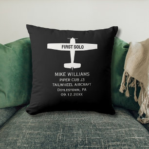 Studentenpilot First Solo Aviation Custom Kissen