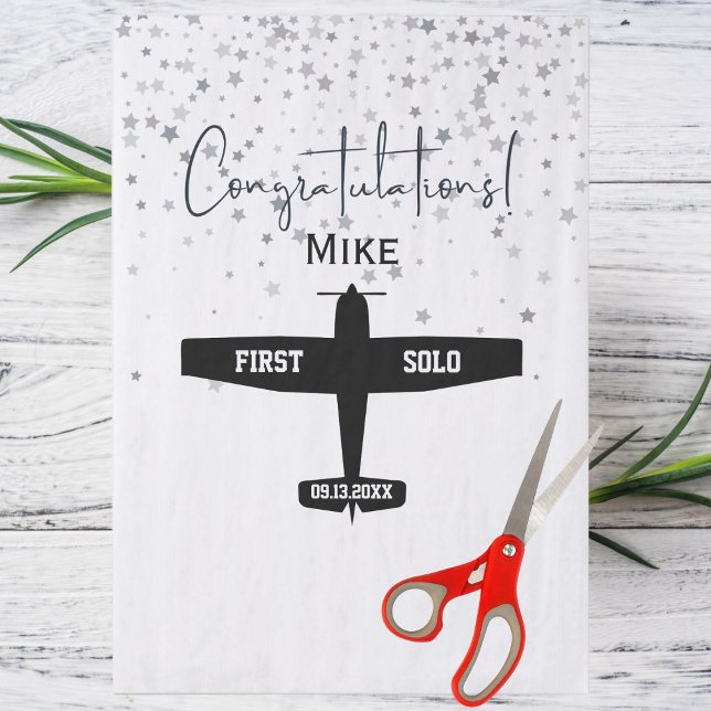 Studentenpilot First Solo Aviation Custom Seidenpapier (Von Creator hochgeladen)