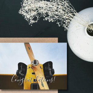 Studentenpilot First Solo Flugzeug Funny Glückwuns Karte