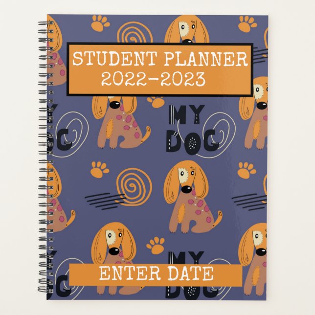 Studentenplaner mit bunten Cartoons Planer (Vorderseite)