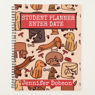 Studentenplaner mit bunten Cartoons Planer