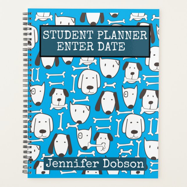Studentenplaner mit bunten Cartoons Planer (Vorderseite)