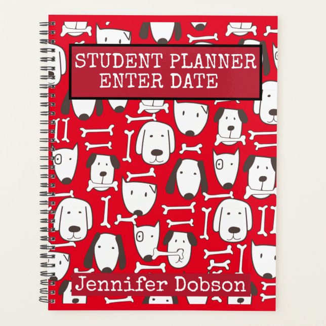 Studentenplaner mit bunten Cartoons Planer (Vorderseite)