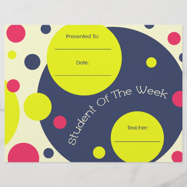 StudentIn The Week Award Zertifikat (Vorderseite)