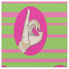 Studentinnenverbindung Lebensrosa und grünes Geweb Stoff