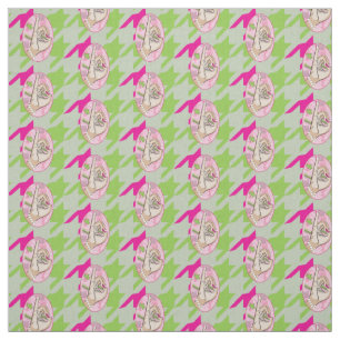 Studentinnenverbindung Lebensrosa und grünes Hahn Stoff