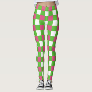 Studentinnenverbindung Rosa und grünes Büffel Ka Leggings
