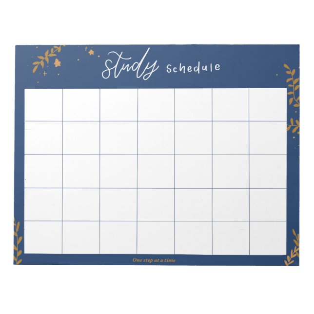 Studentischer Studienplan Notizblock (Vorderseite)