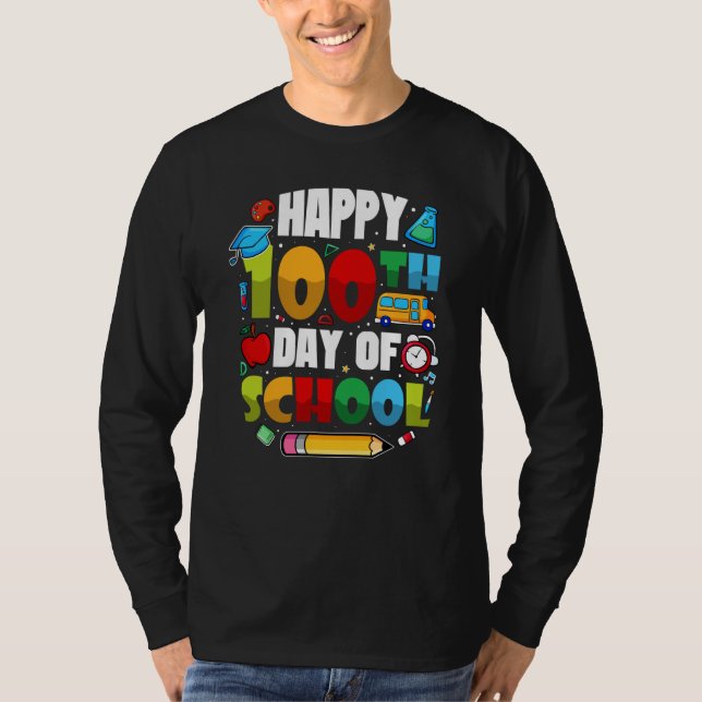 Students 100 Days Of School Teachers 2023 Boys And T-Shirt (Vorderseite)