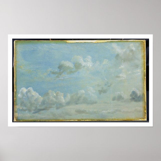 Studie Cumulus Clouds, 1822 (Öl auf Papier gelegt Poster (Vorne)