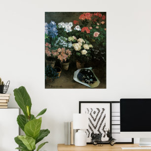 Studie der Blumen von Frederic Bazille, Vintage Ar Poster