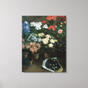 Studie der Blumen von Frederic Bazille, Vintage Ku Leinwanddruck