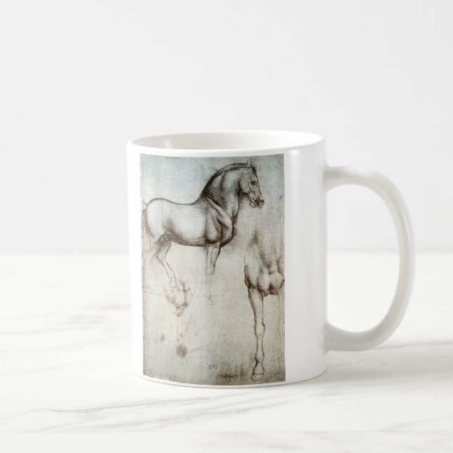 Studie der Pferde - Leonardo da Vinci Kaffeetasse (Rechts)