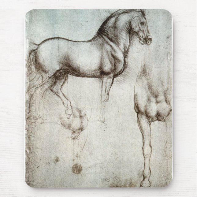 Studie der Pferde - Leonardo da Vinci Mousepad (Vorne)
