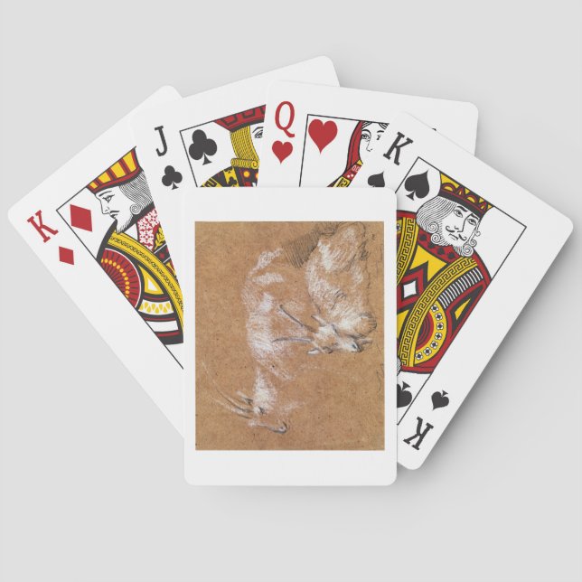 Studie der Ziegen (Zeichnen) Spielkarten (Rückseite)