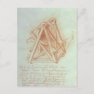 Studie des Holzrahmens mit Gießen Postkarte