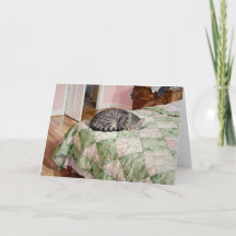 Studie einer grauen getigerten Katze D in Aquarell