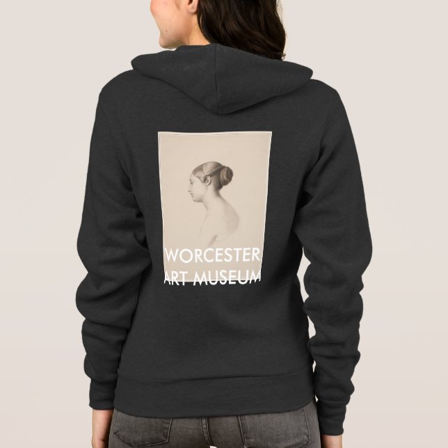 Studie einer jungen Frau - ZipHoodie Hoodie (Rückseite)