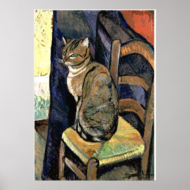 Studie einer Katze, Kunstmalerei (kein Rahmen) Poster (Vorne)