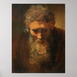 Studie eines alten Mannes - Rembrandt Fine Art Pos Poster