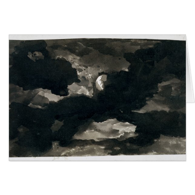 Studie eines bewölkten Moonlit Himmels (schwarze (Vorderseite (Horizontal))