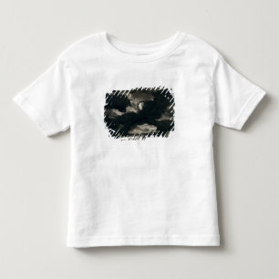Studie eines bewölkten Moonlit Himmels (schwarze Kleinkind T-shirt