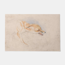 Studie eines Crouching Fox (von John Frederick Lew Fußmatte